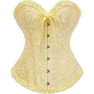 Overbust Lace Up Waist Cincher Corset, SIZE XS, CL-157T004